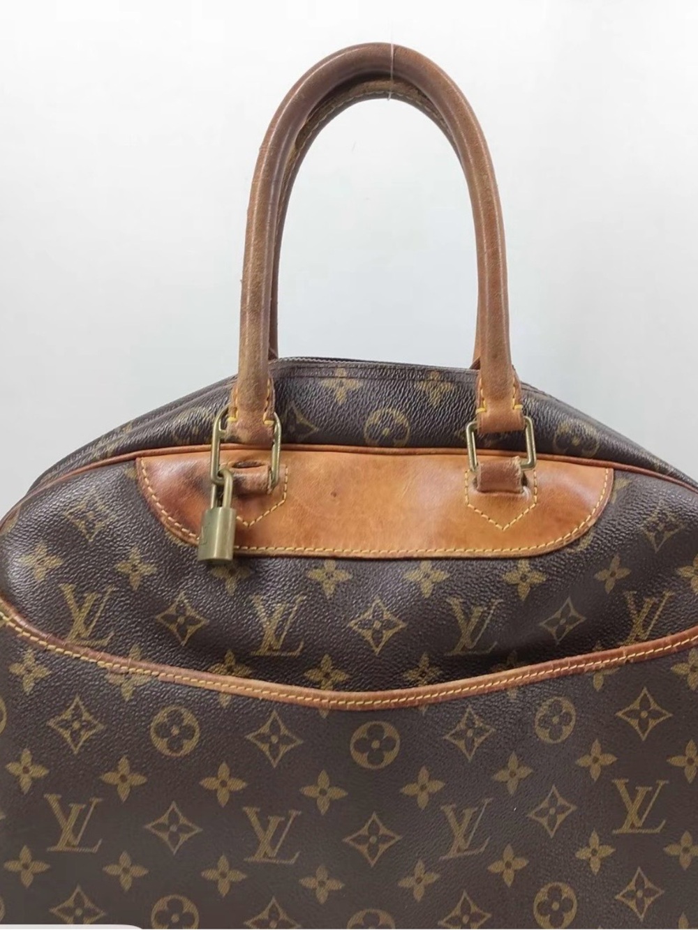 Louis Vuitton Monogram Coated Canvas Handbag in Brown and Tan